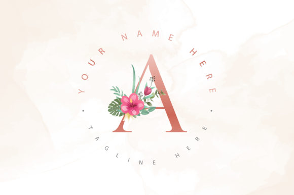 Download Beautiful Letter a Floral Logo Design - Premium Resources